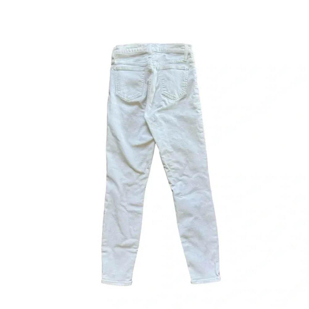 J Crew White Jeans 9” High-rise Toothpick Skinny Denim Pants - Picture 5 of 15